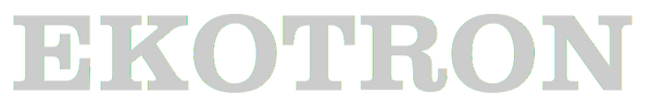 Ekotron logo in gray on a white background